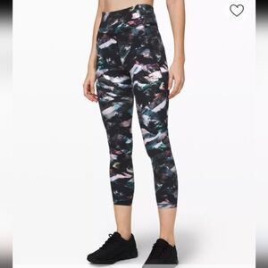 Black and Multicolor Patterned Leggings